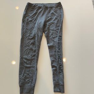 Gray Spiritual Gangster Joggers